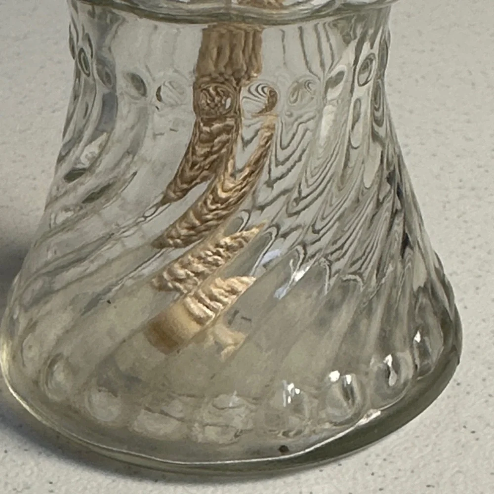 Vintage-Inspired Glass Lantern with Brass Accents
